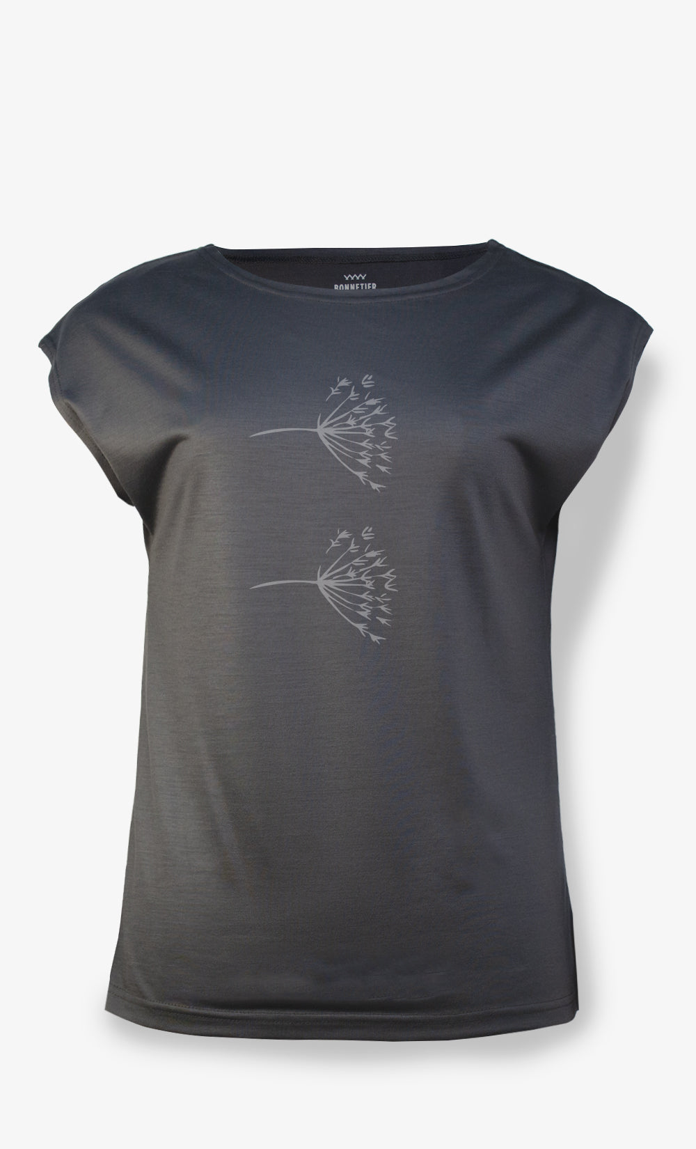 T-Shirt Mérinos Femme Couleur Truffe Ultra Léger - Deux pissenlits