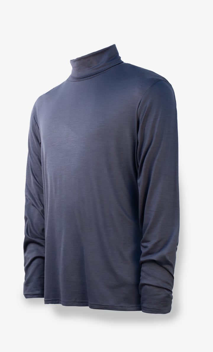 Col Roulé Mérino Stretchwool™ Homme  Charbon