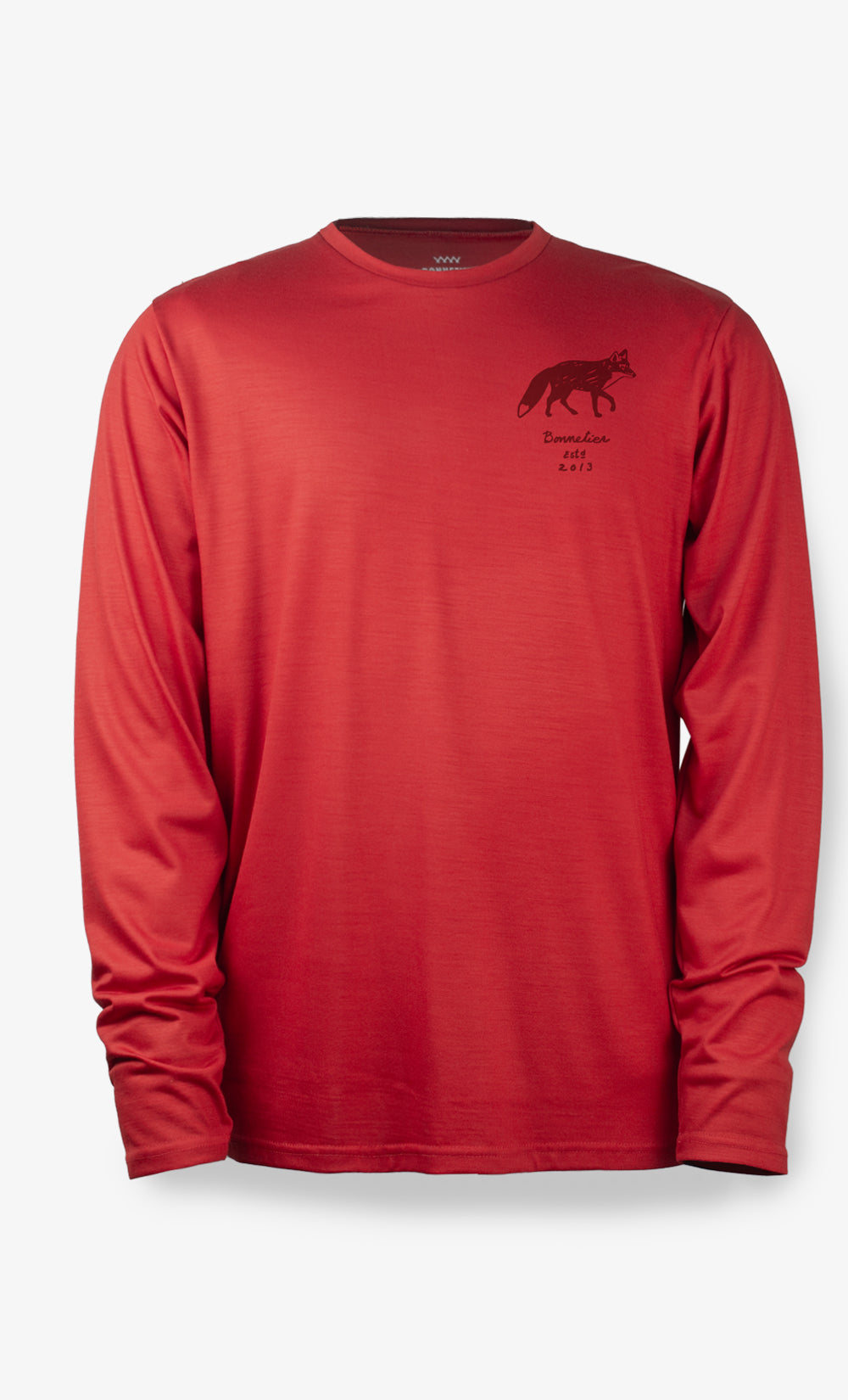 Techcrew Men's Merino Long Sleeve Red - Fox