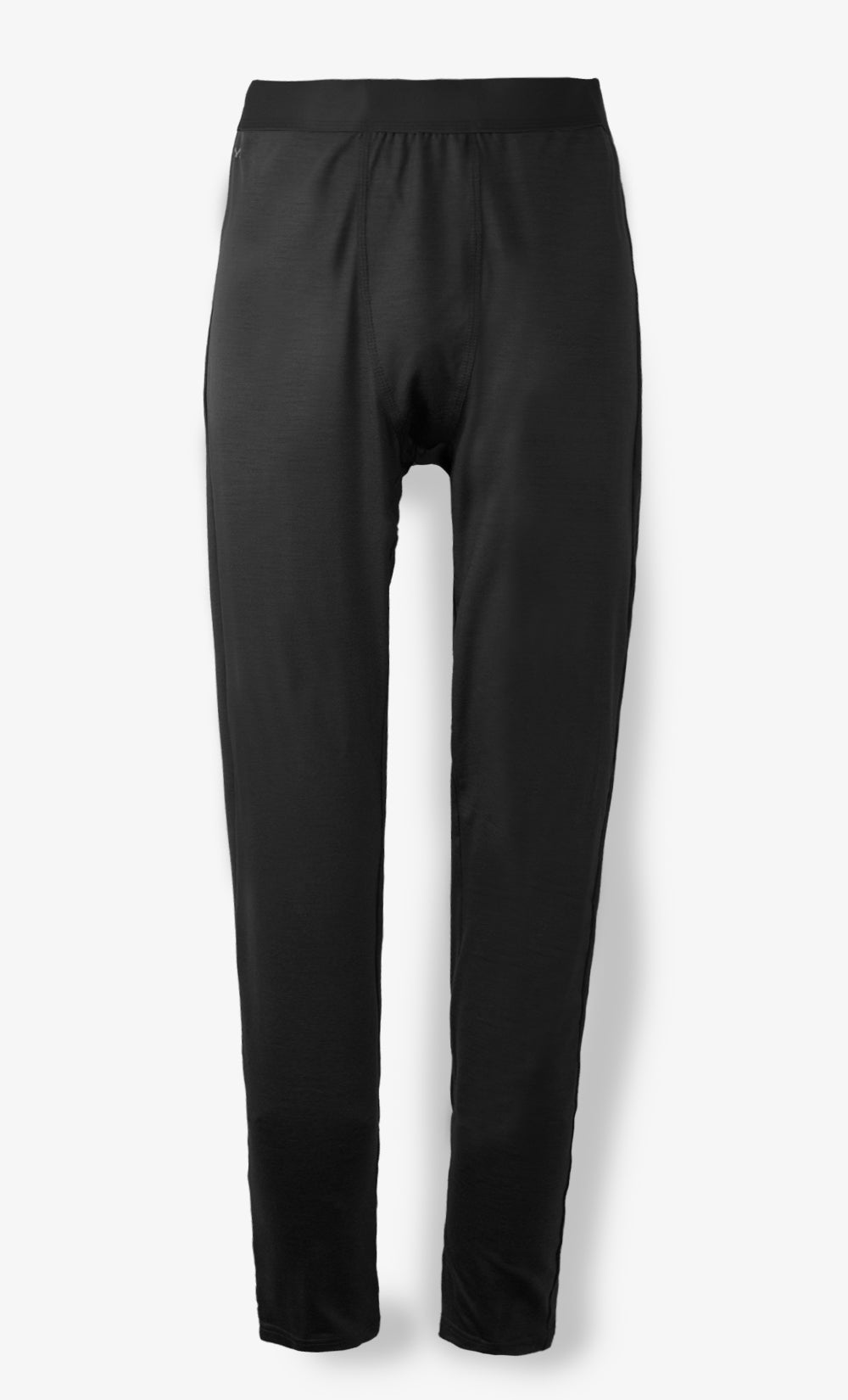Legging pour homme en laine de mérinos StretchWool™ noir BONNETIER, première couche thermique fabriquée au Canada.
