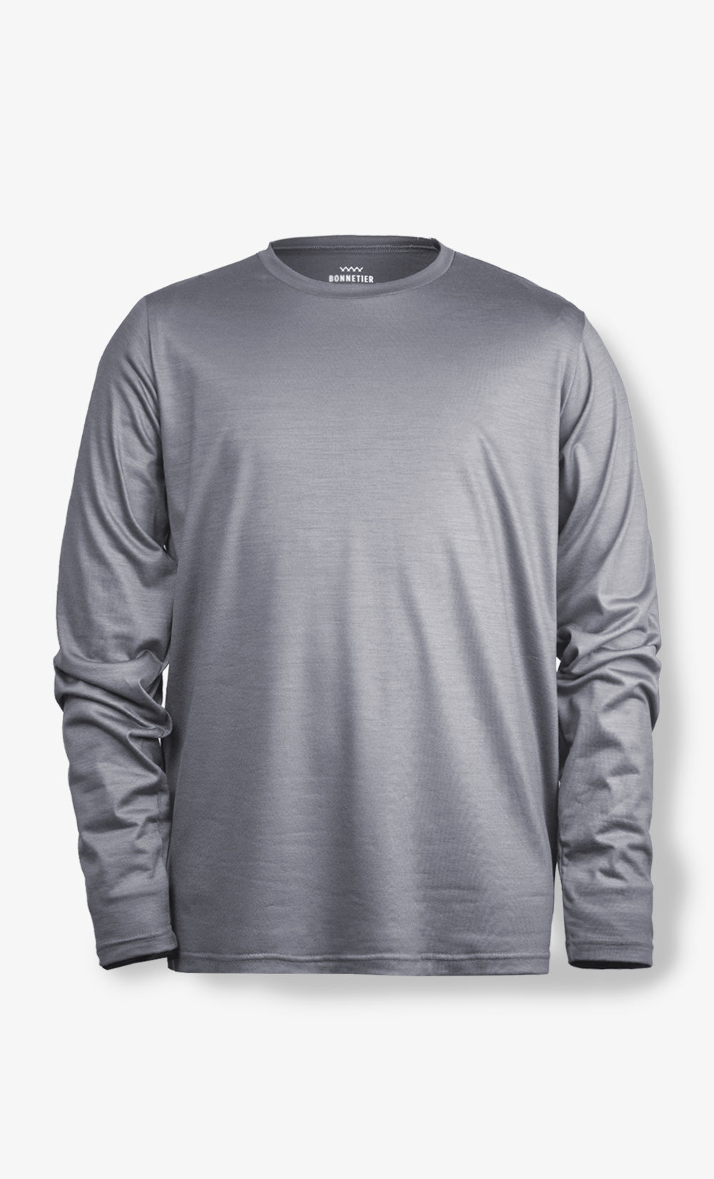 Manches Longues Mérino Stretchwool™ Homme Gris- Uni