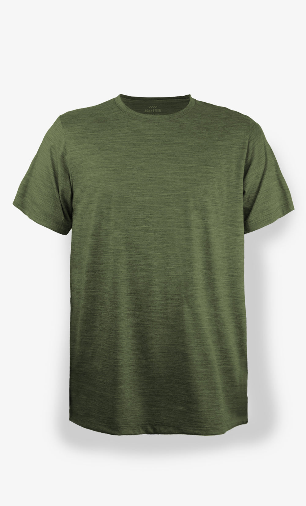 T-Shirt Mérinos Homme Sauge Chiné Ultra Léger