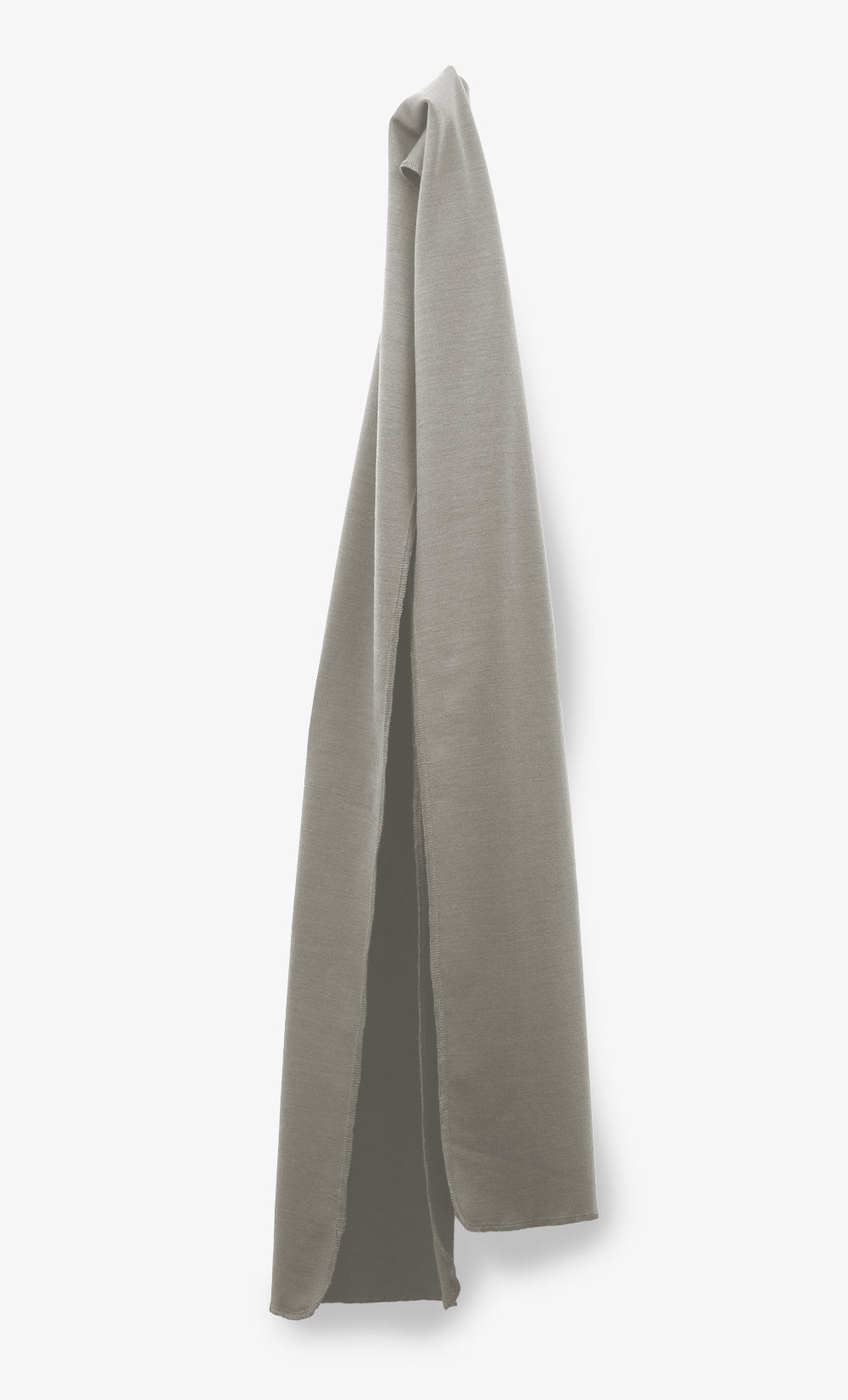 Foulard gris chaud en 100 % laine de mérinos brossée BONNETIER fabriqué au Canada.